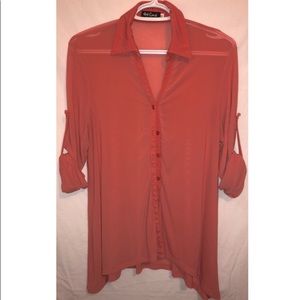 Red coral blouse